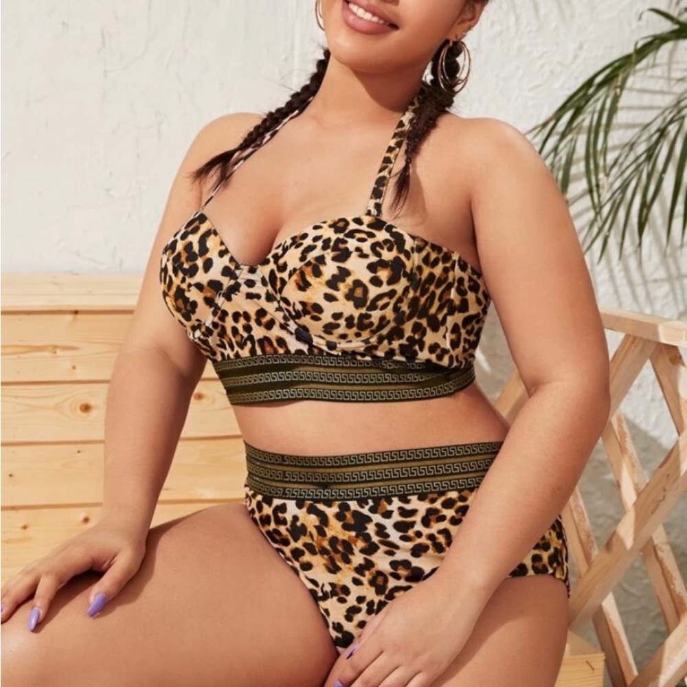 Shein leopard print bathing suit